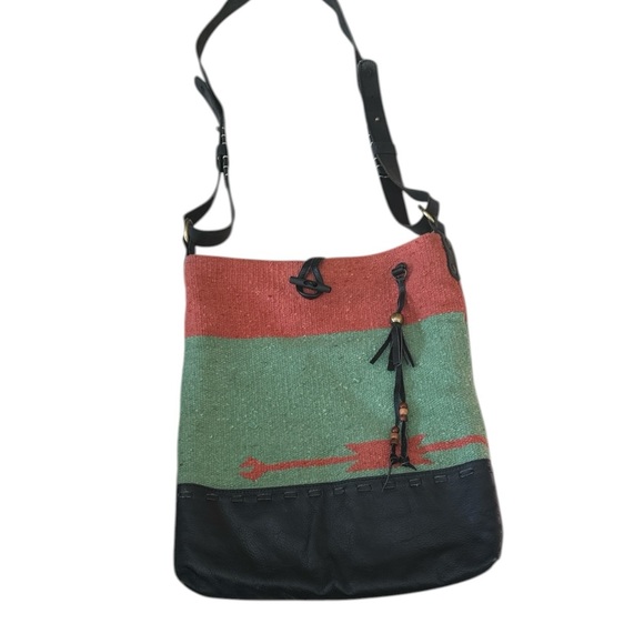 Raj Handbags - RAJ Anthropologie Woven Carpet Kilim Messenger Crossbody Bag Made in India